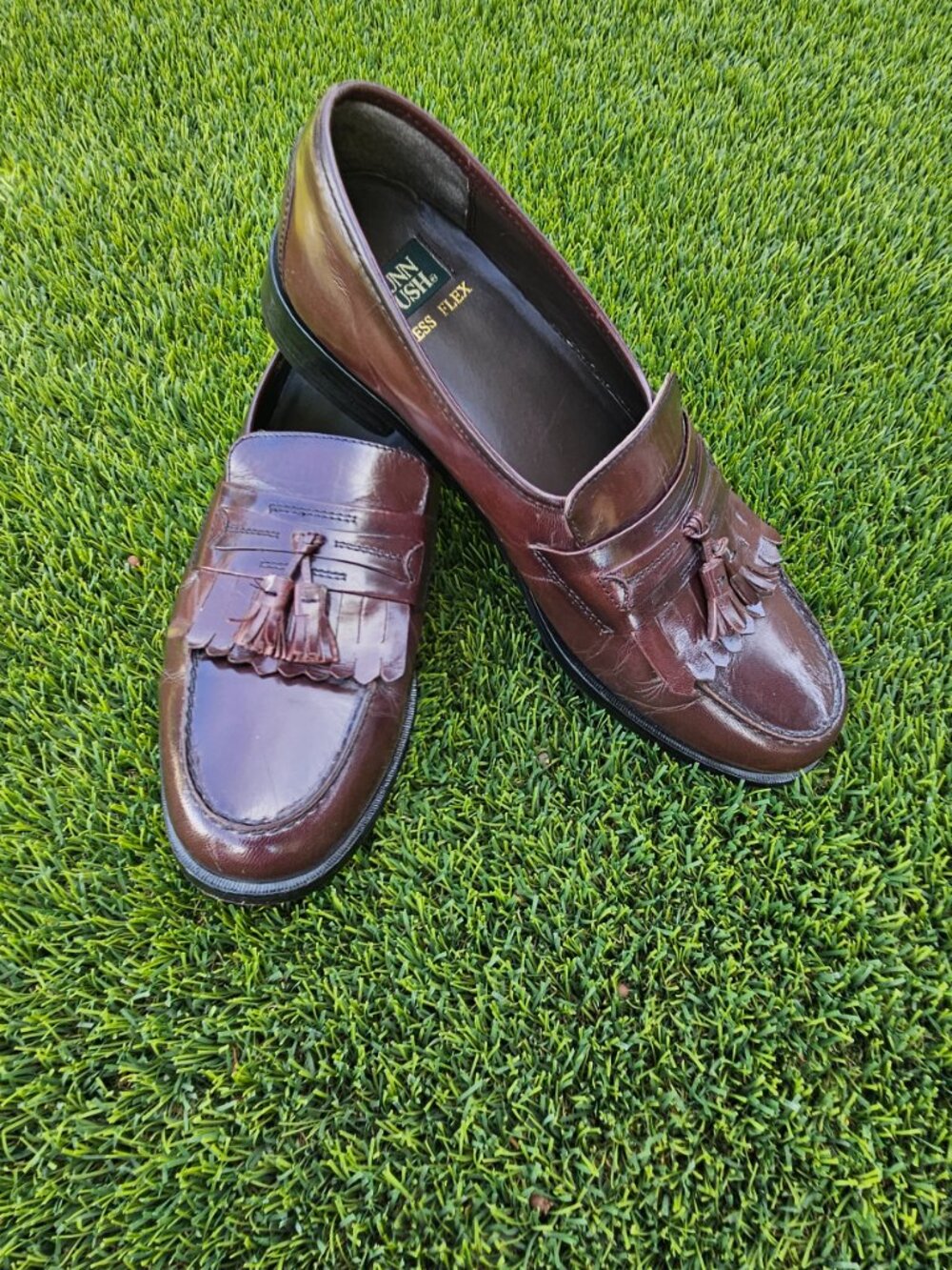 Nunn Bush Dress Flex Brown Tassel Loafers Men's Size 12